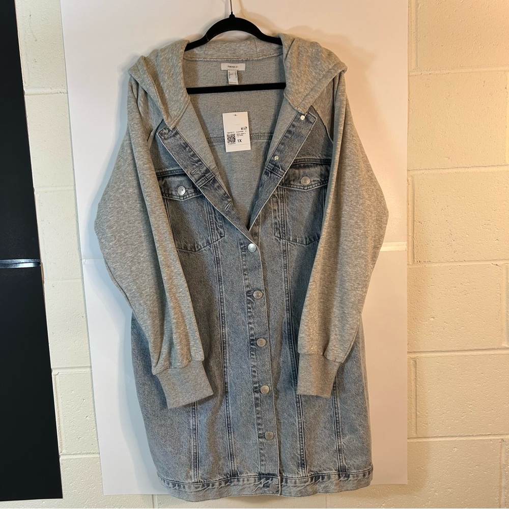 Forever 21 Gray Oversized Hoodie